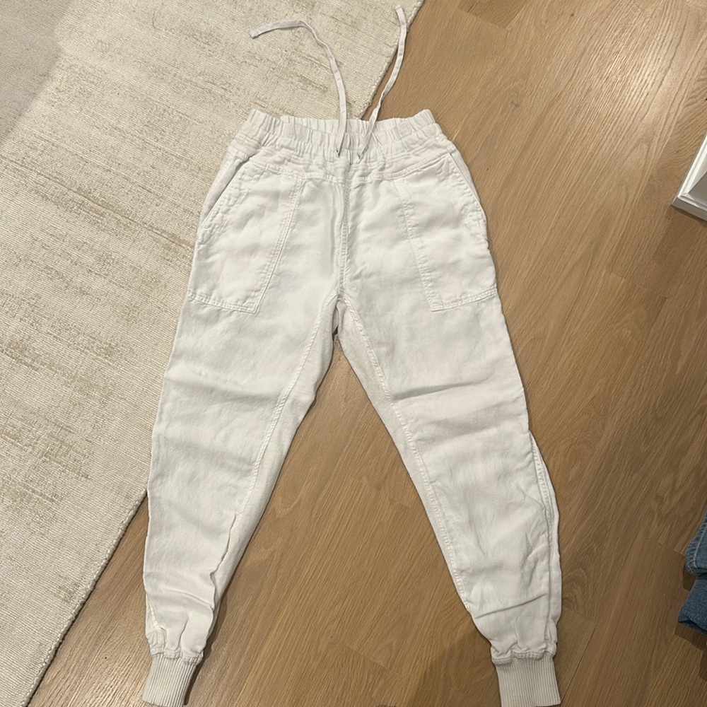 James perse mixed media linen cargo